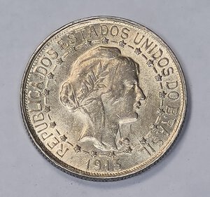 obverse: BRASILE. 1000 REIS 1913 C 26MM/9,95GR BB/SPL.