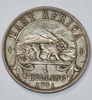 reverse: AFRICA EST INGLESE. 1 SCELLINO 1941 C 28MM/7,61 MB/BB.