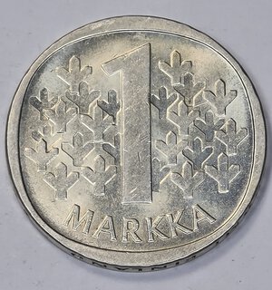 reverse: FINLANDIA. 1 MARKKA 1964 C 29MM/6,5GR FDC.