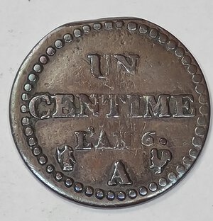 reverse: FRANCIA. 1 CENT 1798 a C 17,8MM/1,7GR QBB.