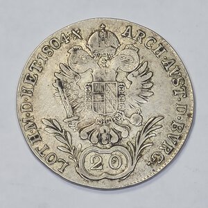 reverse: AUSTRIA. 20 KREUZER 1804 g C 28MM/6,6GR BB.