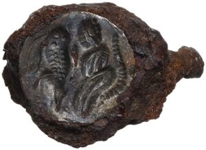 obverse: FRAGMENT OF RING WITH SILVER SHEET 