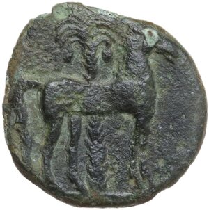 reverse: Zeugitania, Carthage. AE 13 mm., late 4th to early 3rd century BC