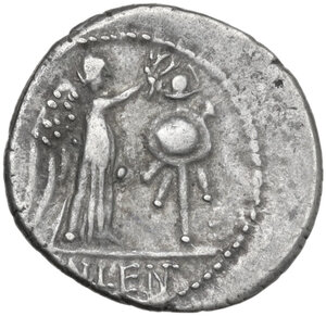 reverse: Cn. Cornelius Lentulus Clodianus.. AR Quinarius, 88 BC