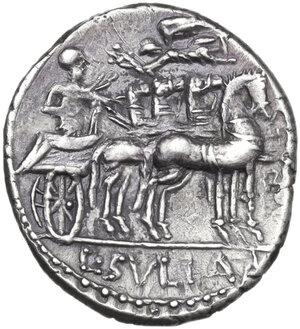 reverse: L. Manlius Torquatus. AR Denarius, mint moving with Sulla, 82 BC