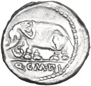 reverse: Q. Caecilius Metellus Pius. AR Denarius, North Italy, 81 BC