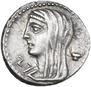 obverse: L. Cassius Longinus. AR Denarius, 63 BC