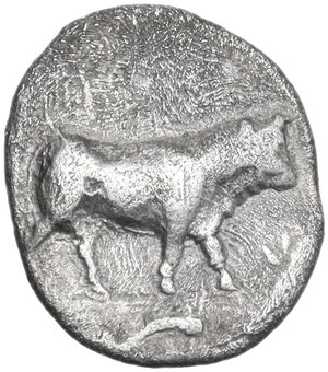reverse: Lucania, Poseidonia-Paestum. AR Diobol, 445-420 BC