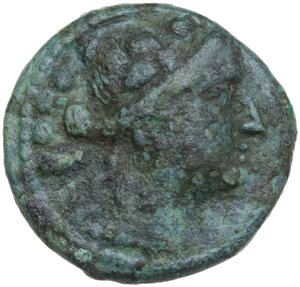 obverse: Northern Lucania, Poseidonia-Paestum. AE Triens, c. 264-241 BC