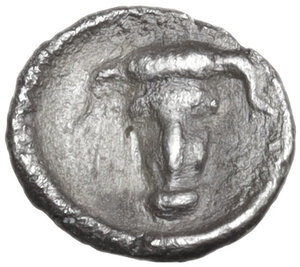 reverse: Southern Lucania, Metapontum. AR Obol, c. 440-430 BC