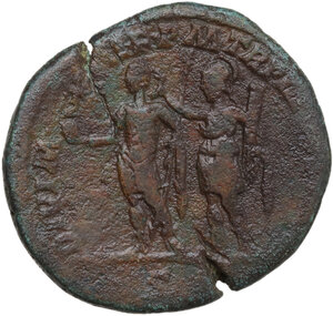 reverse: Septimius Severus (193-211).. AE Sestertius, 195-196