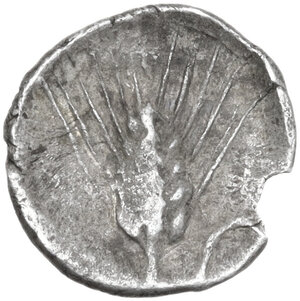 reverse: Southern Lucania, Metapontum. AR Diobol, 325-275 BC