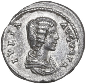 obverse: Julia Domna (died 217 AD).. AR Denarius, Laodicea ad Mare mint, 196-202