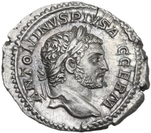obverse: Caracalla (198-217).. AR Denarius, Rome mint, 216 AD