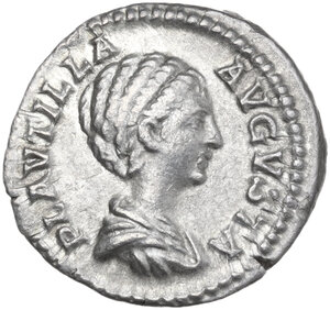 obverse: Plautilla, wife of Caracalla (died 212 AD).. Denarius, Rome mint, 202-205