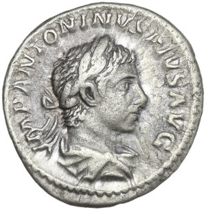 obverse: Elagabalus (218-222).. AR Denarius, 218-222