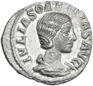 obverse: Iulia Soaemias, mother of Elagabalus (died 222 AD).. AR Denarius, 220-222
