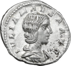 obverse: Julia Maesa (died 225 AD).. AR Denarius, struck under Elagabalus, 218-220