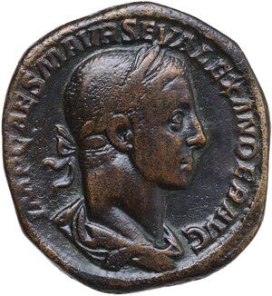 obverse: Severus Alexander (222-235).. AE Sestertius, Rome mint, 225 AD