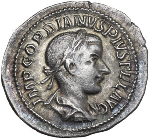 obverse: Gordian III (238-244).. AR Denarius, Rome mint, 240 AD