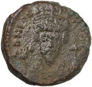 obverse: Phocas (602-610).. AE Half Follis. Carthage mint. Dated RY E