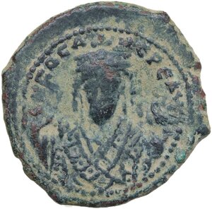 obverse: Phocas (602-610).. AE Follis, Theupolis (Antioch  mint), dated RY 7 (608-609)