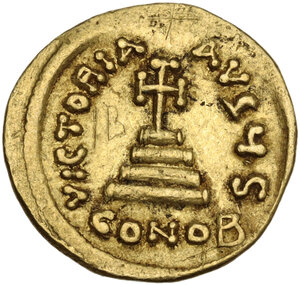 reverse: Heraclius (610-641).. AV Solidus, Constantinople mint