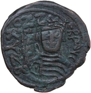obverse: Heraclius (610-641).. AE Follis, Nicomedia mint, darted RY 3 (612-613)