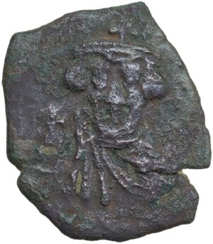 obverse: Constans II (641-668).. AE Follis, Syracuse mint, 674-648