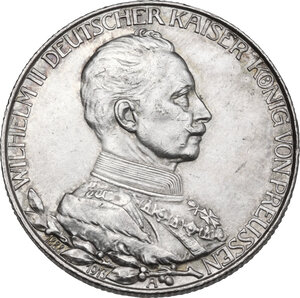 obverse: Germany.  Wilhelm II (1888-1918).. AR 3 Mark, Berlin mint, 1913A