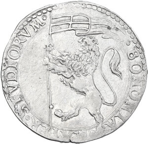 reverse: Italy .  Pio V (1566-1572), Antonio Michele Ghislieri. AR Bianco, Bologna mint
