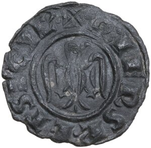 reverse: Italy .  Frederick II Hohenstaufen (1197-1250). BI Denaro 1243, Brindisi mint