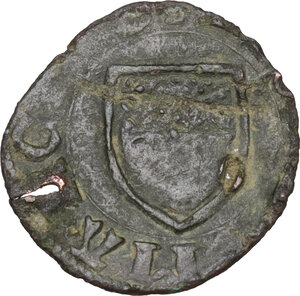 obverse: Italy .  Leonello d Este (1441-1450). BI Quattrino, Ferrara mint