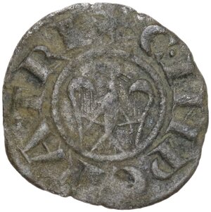 obverse: Italy .  Enrico VI di Svevia (1191-1196) with Costanza d Altavilla his wife. Denaro 1194-1196, Messina mint