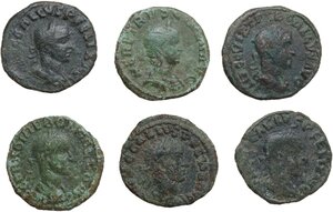 obverse: Roman province.. Lot of six (6) unclassified bronze Roman Provincial coins