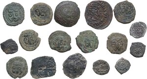 obverse: Medieval Sicily. Lot of seventeen (17) unclassified bronze and silver coins from Medieval Sicily