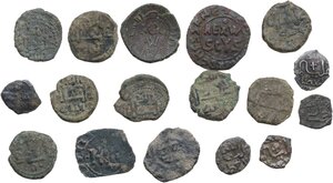 reverse: Medieval Sicily. Lot of seventeen (17) unclassified bronze and silver coins from Medieval Sicily