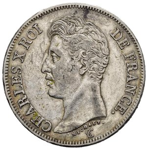 obverse: FRANCIA. Charles X (1824-1830). 5 Francs 1826 T (Nantes). Gad. 643. Rara. BB/BB+.