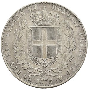 reverse: REGNO DI SARDEGNA. Carlo Alberto (1831-1849).  5 lire 1849 Genova. Gig. 89a (9 della data su 8). qBB