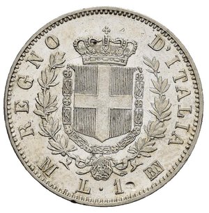 reverse: Regno d Italia. Vittorio Emanuele II (1861-1878). Milano. 1 lira 1863 M 
