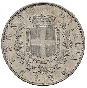 reverse: Regno d Italia. Vittorio Emanuele II (1861-1878). Napoli. 2 lira 1863 N 