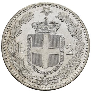 reverse: Regno d Italia. Umberto I (1878-1900). 2 lire 1881. Ag. Gig.25. qFDC