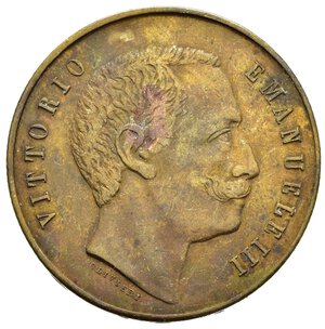 obverse: Gettoni. Vittorio Emanuele III. Gettone circolo San Carlo, da 1 lira. Ottone (9,82 g). MB