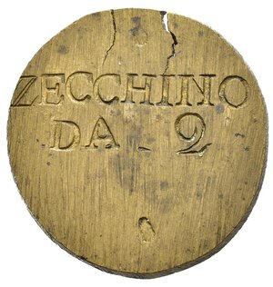 obverse: Pesi. Firenze Peso monetale zecchino da 2. AE (6,98 g). Fratture sul tondello. SPL