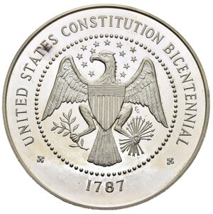 reverse: Medaglie Estere. Stati Uniti. Medaglia 1987. 200° anniversario della costituzione americana (1787-1987). Ag (130,78 g - 63 mm). Proof