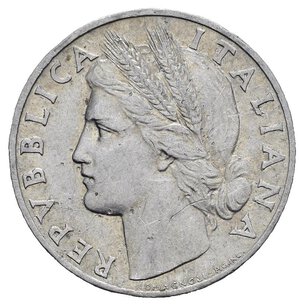 obverse: ITALIA. Repubblica Italiana. Monetazione in lire (1946-2001). 1 Lira 1946. Gig. 361. Rara. qBB