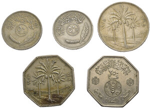 obverse: Monete del mondo. Iraq. Lotto di 5 monete da catalogare