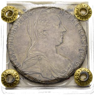 obverse: AUSTRIA. Maria Teresa (1740-1780). Roma. Tallero 1780 (coniato sotto Vittorio Emanuele III). Periziata Manfredini SPL+