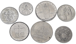 reverse: Vaticano. Lotto di 7 monete