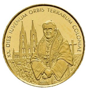 reverse: SOMALIA. 5 Dollari 2008 Giovanni Paolo II. Au (1,23 g). Proof